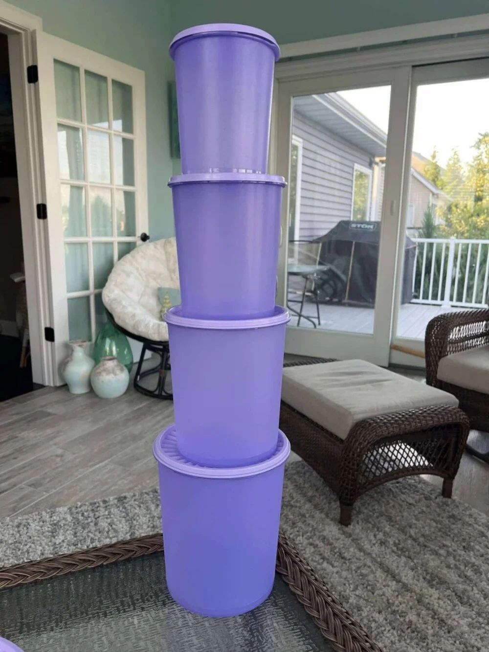 Tupperware Purple Decorator Canister Set